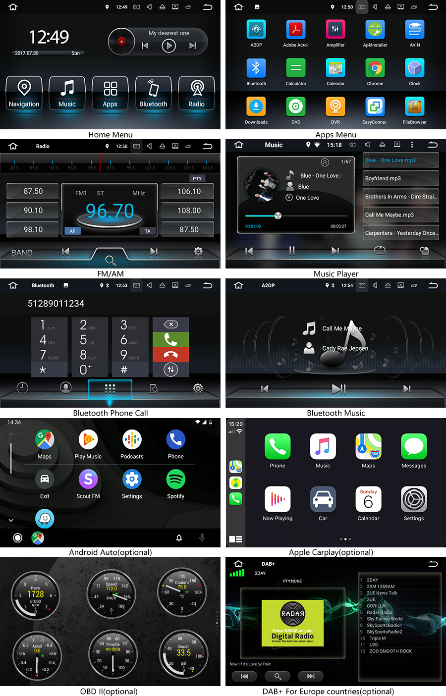 Android 8.0 OS Navigation Radio Player For mercedes benz